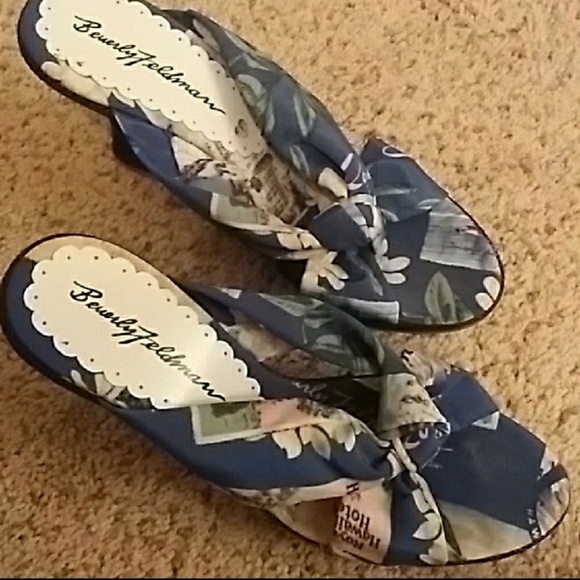 Cute Beverly Feldman wedge sandals sz 40 - Picture 5 of 8